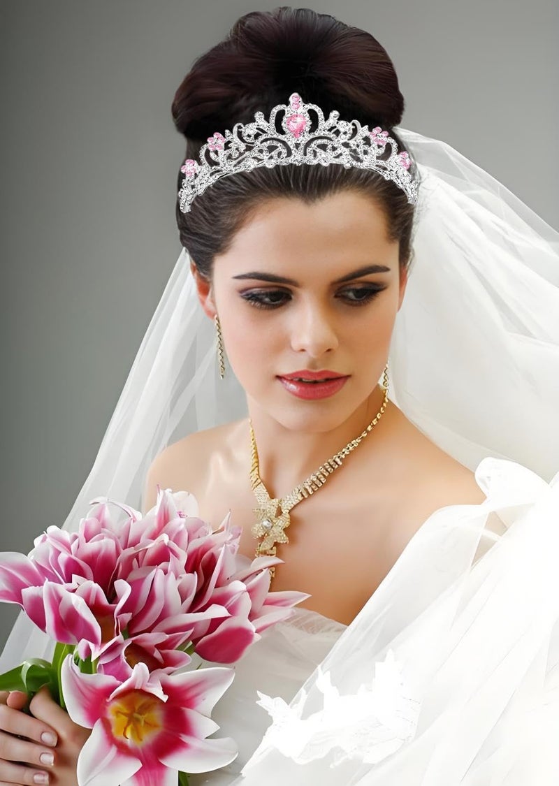 AXX Princess Crown for Women, Crystal Queen Tiaras for Girls Bridal Hair Accessories Gifts for Birthday Wedding Prom, Bridal Party, Pageant, Halloween Christmas Costume - Image 4